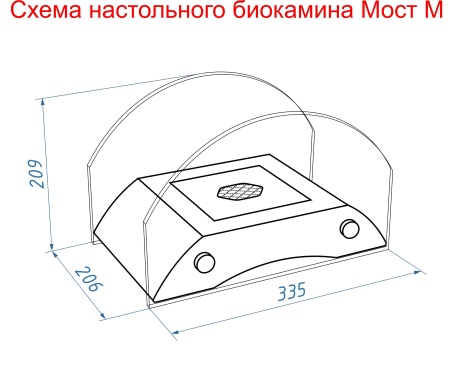 Настольный биокамин Lux Fire "Графский мост" M Чёрный Настольный биокамин Lux Fire "Графский мост" M Чёрный по цене 19 602 руб.
