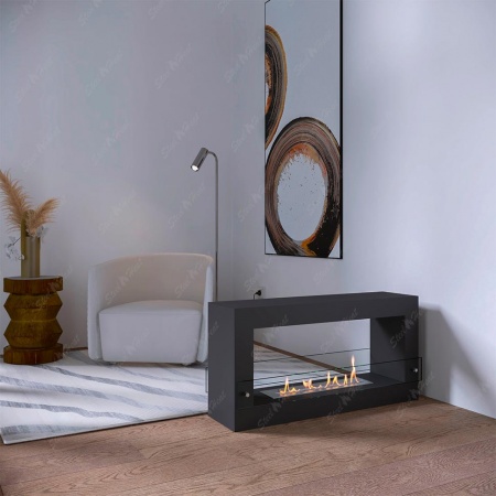 Биокамин напольный SteelHeat FRAME ONE 900 стекло + стемалит по цене 56 910 руб.