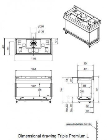 Газовый камин Faber Triple L